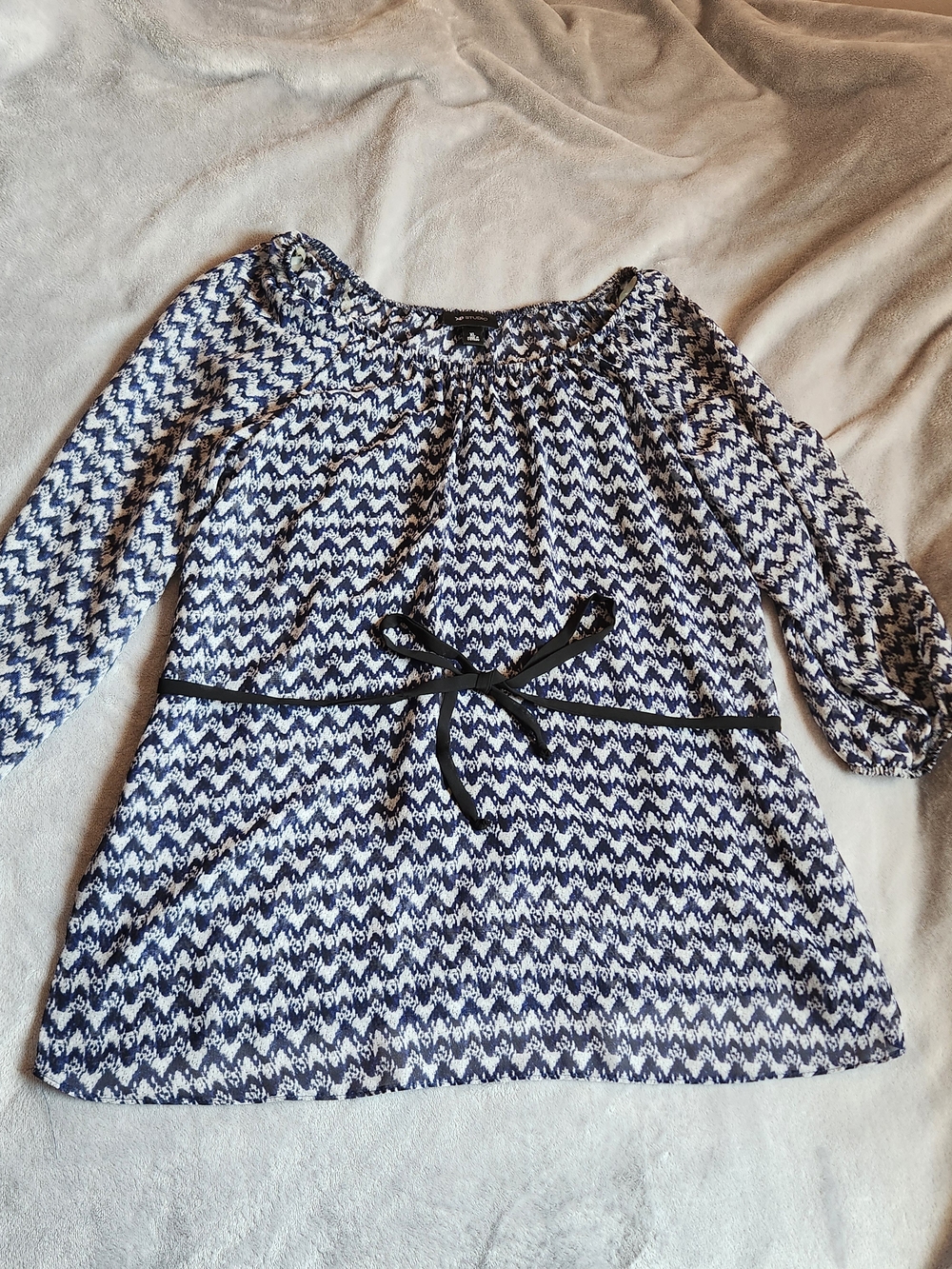 AB Studio Zig Zag Striped Blouse